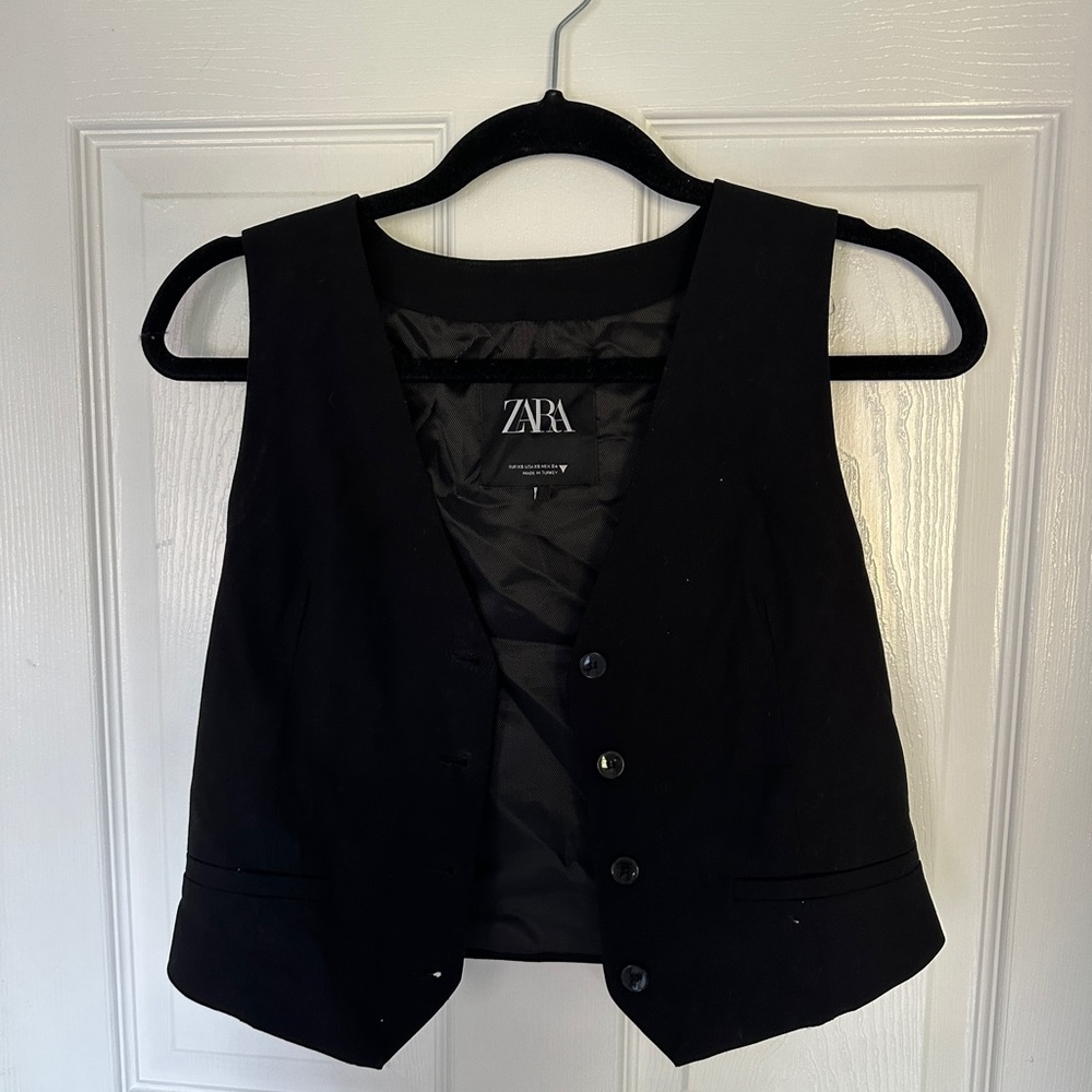 Structured Black Vest